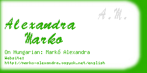 alexandra marko business card