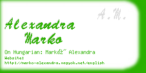 alexandra marko business card